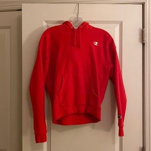 Champion Red Reverse Weave Hoodie